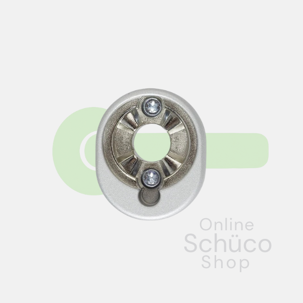Schuco rosette - lockable handle - colors: 247131 aluminum / 247132 black 9005 / 247133 white 9010 / 247134 white 9016 / 247135 stainless steel look