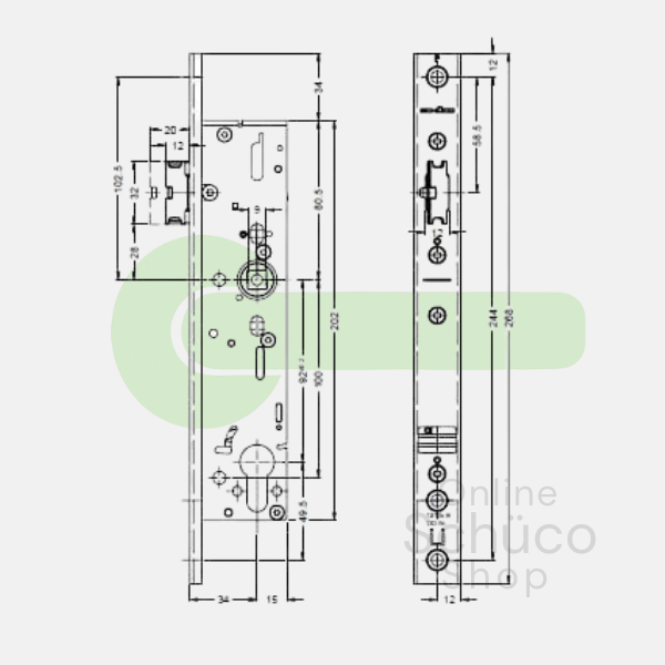 Schuco panic lock - E 34/92/9 - 241823