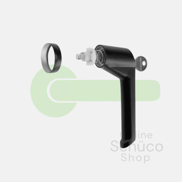 Schuco window handle - lockable - 234037 - black RAL 9005