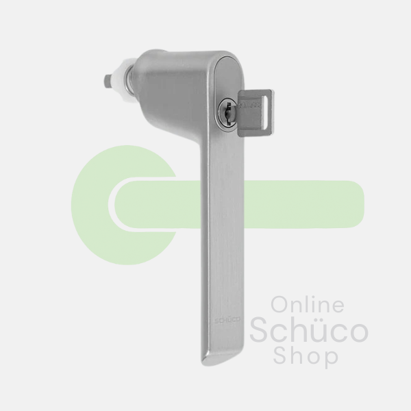 Schuco window handle - lockable - aluminum color - 247033