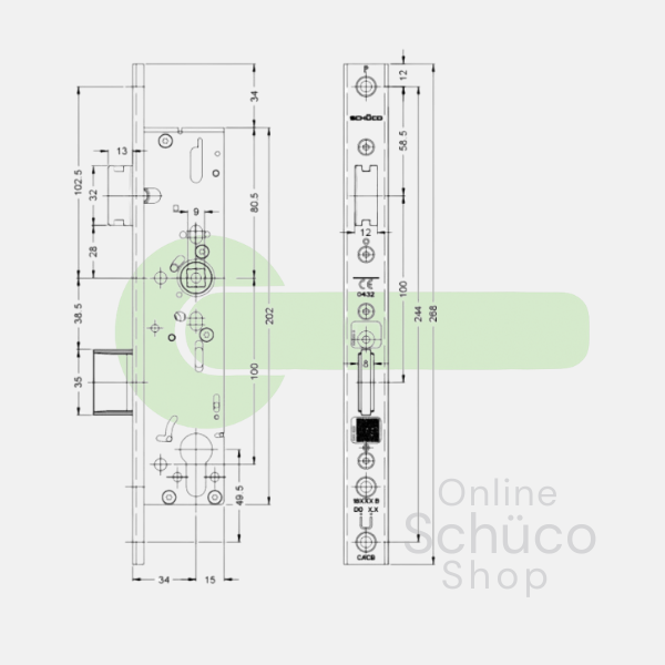 Schuco panic lock E - 34/9 - 241981