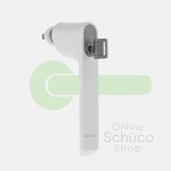Schuco window handle - lockable - white RAL 9016 - 247036