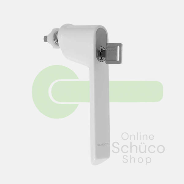 Schuco window handle - lockable - cream white RAL 9010 - 247035