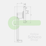 Schuco aluminum PSK handle lockable sliding door silver RS 247696 /277796 - LS 247695 / 277795