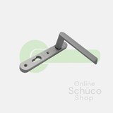 SET - Schuco sliding door handle with cylinder cut-out and shell CO 247960, Stainless steel 247964
