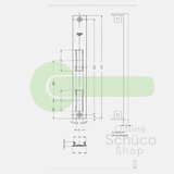 Schuco strike plate 221 mm - 208426
