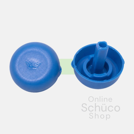 Schuco afdekkapje rozet blauw 298420