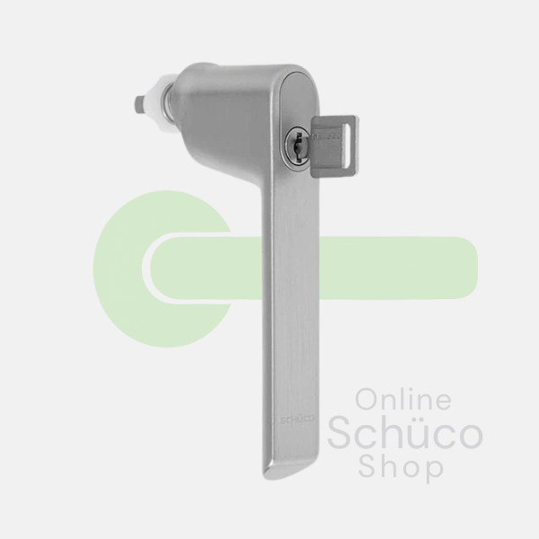 Schuco window handle - lockable - stainless steel look - 247038