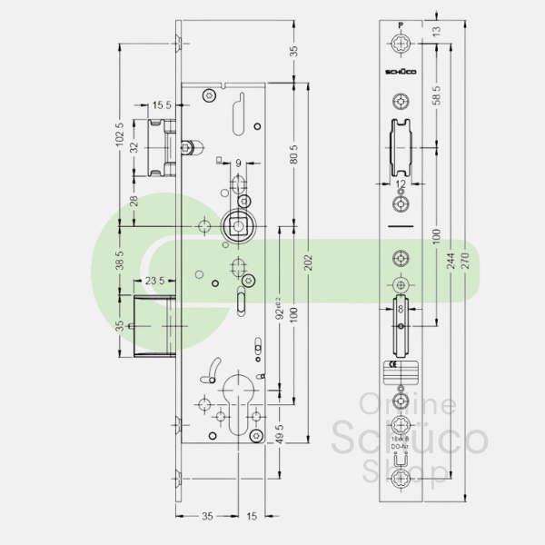Schuco panic lock - E 35/92/9 - 241987
