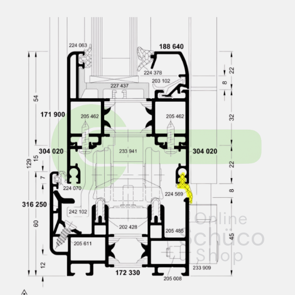 Schuco cover seal* FD 70 - per metre - 224569