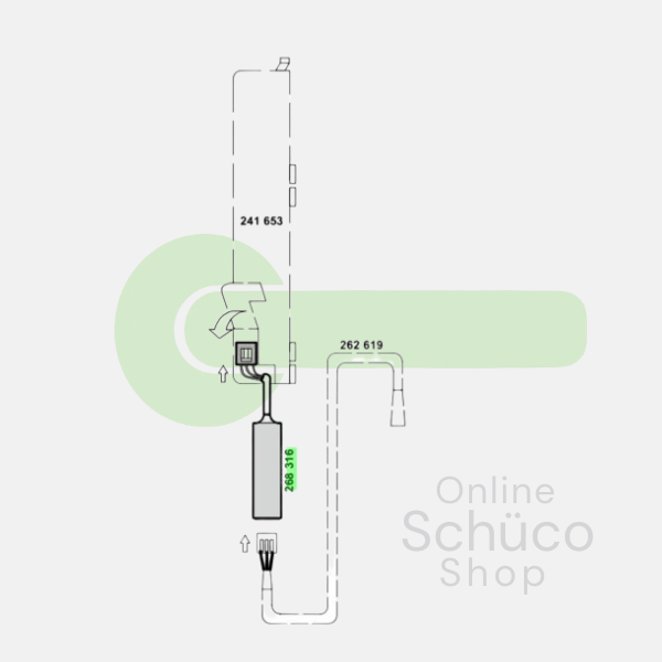 Schuco buffer for door opener - 268316