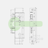 Schuco panic lock - E 35/92/9 - 241257 / 241258