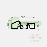 Schuco threshold aluminum AWS 65 - per meter - 167260