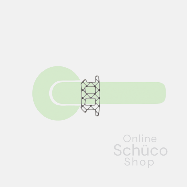 Schuco cover rubber* ASS 50 black - 224563 - per meter
