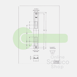 Schuco strike plate 221 mm - 208408