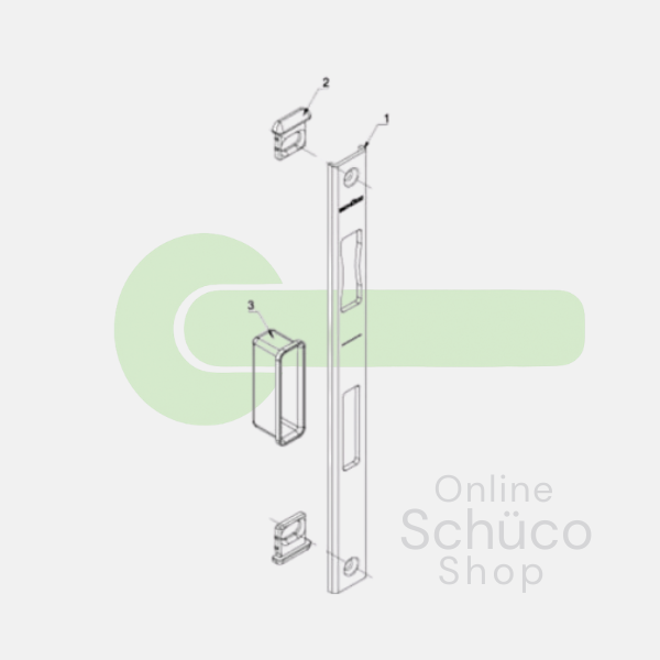 Schuco strike plate 268 mm - 240532