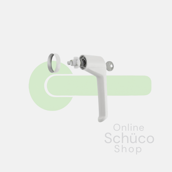 Schuco window handle - lockable - 234016 - cream white RAL9010