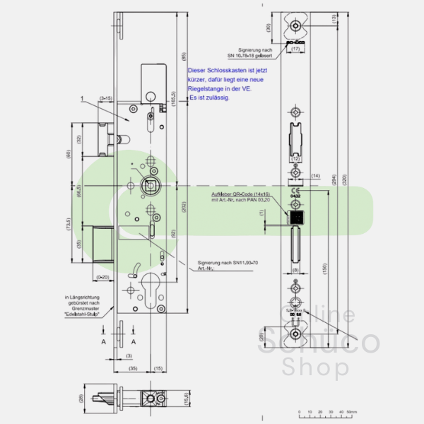 Espagnolette lock - 241738 / 211461 / 211719