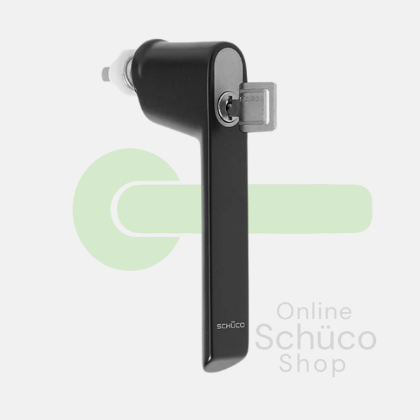 Schuco window handle - lockable - black RAL 9005 - 247034