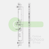 Schüco multi-point panic lock Interlock B 39/92/9 - 279472