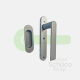 Schuco sliding door pull handle with shell - various colors - 247945 / 247244