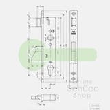 Schuco 211120 day and night lock - 28/97/10