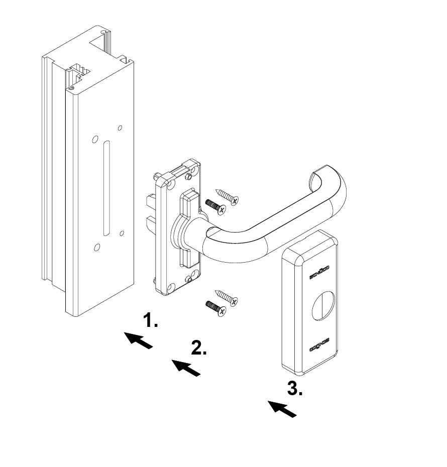Schuco window handle - 98050183 / replacement for 214338