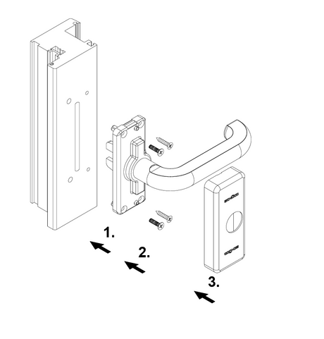 Schuco window handle - 98050183 / replacement for 214338